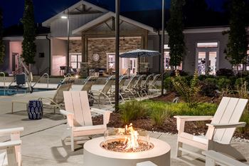 Fire pit with cozy seating